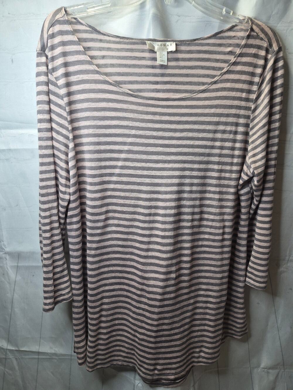Kenar women blouse 100% Linen  Size L.